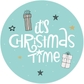 Modern Gray Aqua Holiday Presents Labels