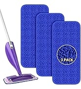 Reusable Mop Pads Compatible with Swiffer Wet Jet Mop- Wet Pads Refill Wet Dry Mopping Cloths Mic...