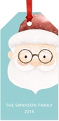 Big Santa Claus With Glasses Tags Custom