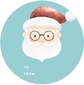 Big Santa Claus With Glasses to from Labels