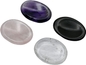 Set of 4 - Amethyst, Rose Quartz, Clear Quartz, Black Agate