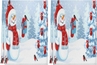 Christmas Cute Snowman Tree Birds Pattern Absorbent