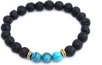 Stretch Bracelet: Striped Turquoise