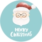 Big Santa Claus With Glasses Labels