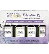 Aura Cacia Relaxation Kit | GC/MS Tested for Purity | 4 Bottles 7.4ml (0.25 fl. oz.)