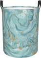 Azurite Teal And Foil Gold Oil Marble Pattern