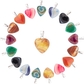 1 Box 18Pcs 9 Styles Heart Stone Charms