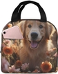 Golden Retriever And Flowers