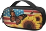 American Flag Sunflower Butterfly-yellow