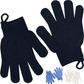 1 Pair Black Exfoliating Gloves