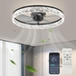 F111 Black Ceiling Fan with Light(Black Fans Blades)