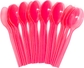 Hot Pink Plastic Spoons (24 Pack)