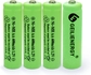 4PCS AA 600mAh Batteries Green Color