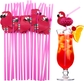 Flamingo Straws 100 PCS