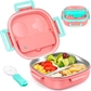 Small Bento Box-3-Compartment(Coral Pink)