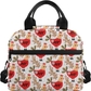 Retro Chicken Floral Red White