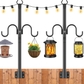 2.8FT Flower Pots Birdfeeder Hanging Poles