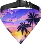 purple sunset palm tress