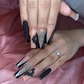 coffin flower black french tip