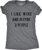 Dark Heather Grey - Wine and 3 People