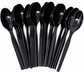 Black Plastic Spoons (120 Pieces)