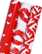 Red Valentines Day wrapping paper