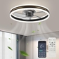 F105 Black Ceiling Fan with Light(Black Fans Blades)