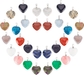 1 Box 30Pcs 15 Colors Heart Stone Charms