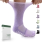 Bright Colors Crew Socks With Grips-6 Pairs