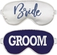 2 Piece Set: Navy Bride (White Mask) & White Groom (Navy Mask)