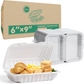 9X6 inch White take out containers