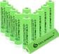 12PCS AA 600mAh Batteries