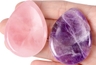 D-amethyst & Rose Quartz - Water Drops Shaped