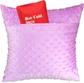 Throw Pillow-minky Dot Lavender