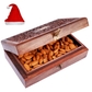 Wooden Craving Jewellery Box with Almonds,Cap