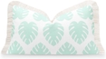 Muted Aqua Monstera Palm Leaf 12"x20"