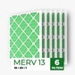 16x20x1, MERV 13, 6-pack