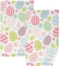 Easter Pattern Colorful Eggs Flowers