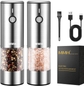 Salt and pepper grinder set-stainless steel silver