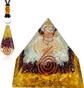 X- Citrine Aqua Garnet Pyramid With Pendant