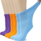 Purple/Pumpkin Orange/Blue (6 Pairs)