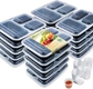 20 Pack 3 Compartments with Portion Cups