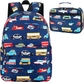 Car Airplane Pattern-navy