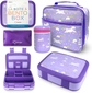 Purple Unicorn Bento Food Thermos Set