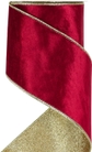 Red with Gold Backing