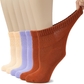 Peach/Aster Purple/Bombay Brown (6 Pairs)