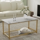 Coffee Table-large White Gold