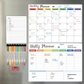 White Magnetic Dry Erase Calendar Set (3-pack)