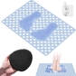 Shower Mat+glove Brush(blue+black)