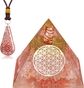 W- Rose Quartz Pyramid With Pendant